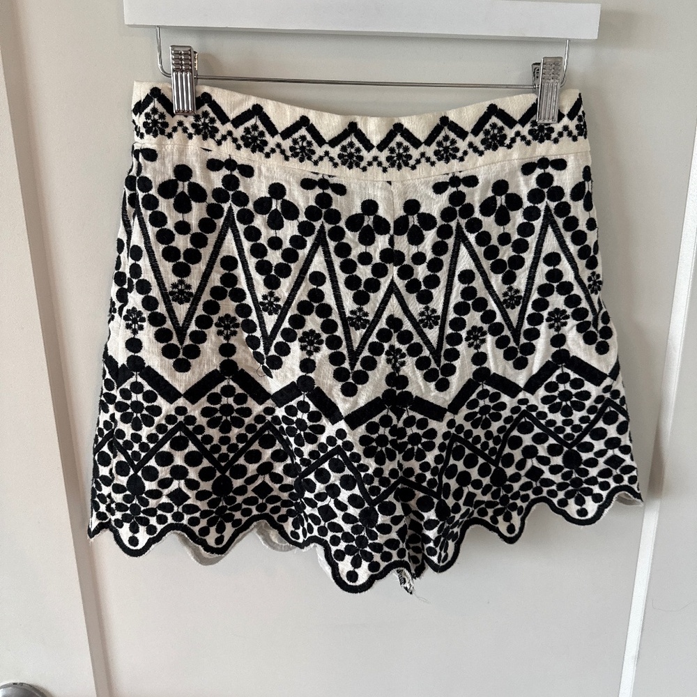 Zara embroidered shorts